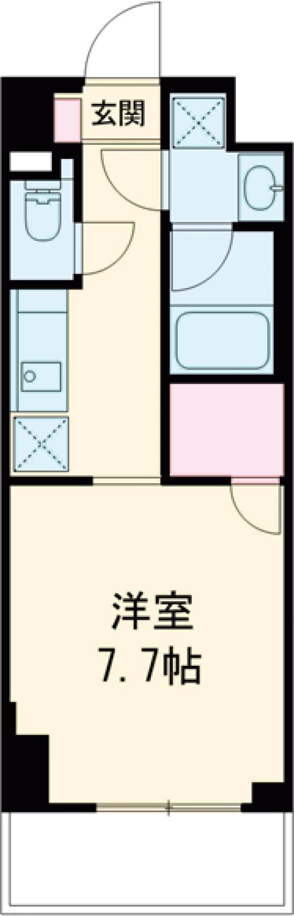 L'Foria瑞江・407号室の間取り