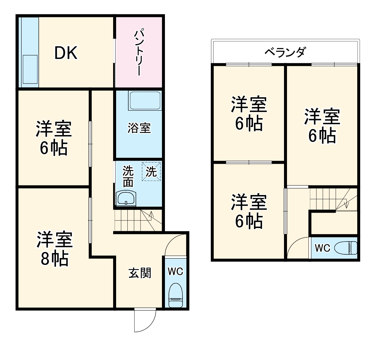 掛川借家の間取り