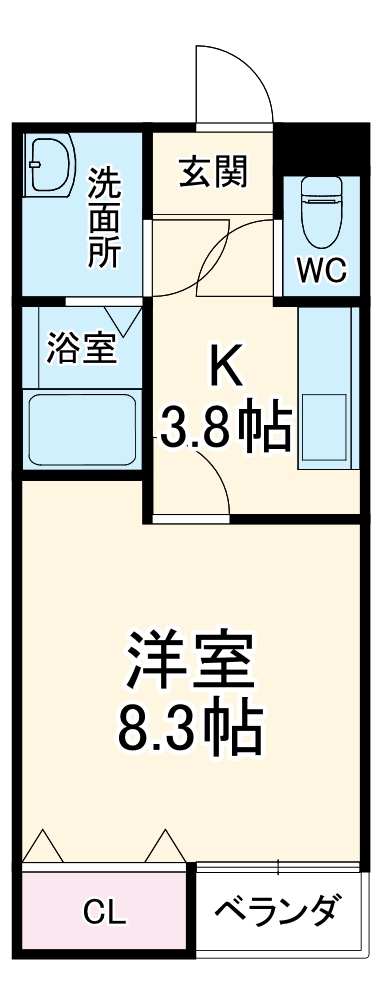 ウィンド・105号室の間取り