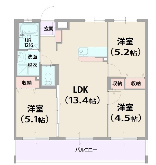 南風原津嘉山新築共同住宅・402号室の間取り