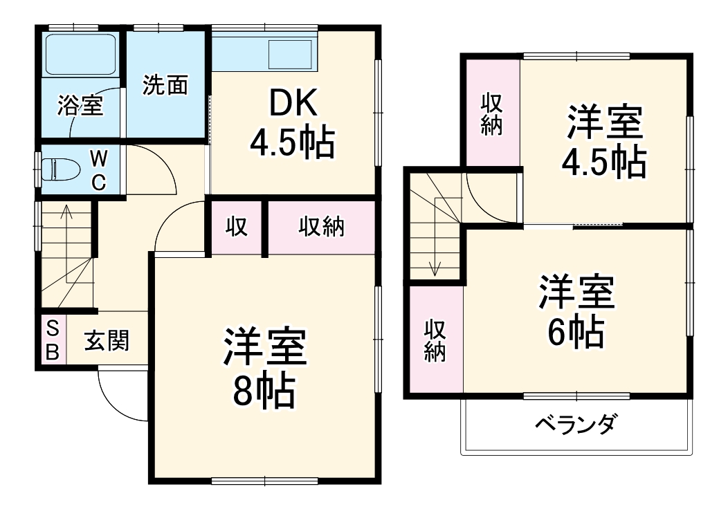 山王戸建の間取り