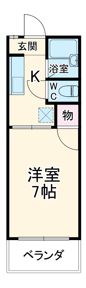 リベール井上・207号室の間取り