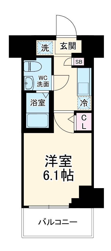 GENOVIA平塚Ⅱ・102号室の間取り