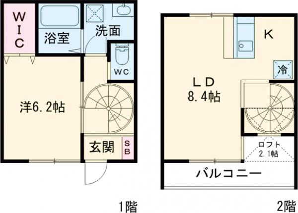 井の頭テラス・104号室の間取り