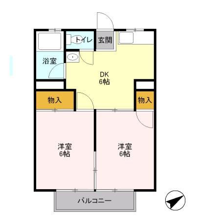 赤津ハイツの間取り