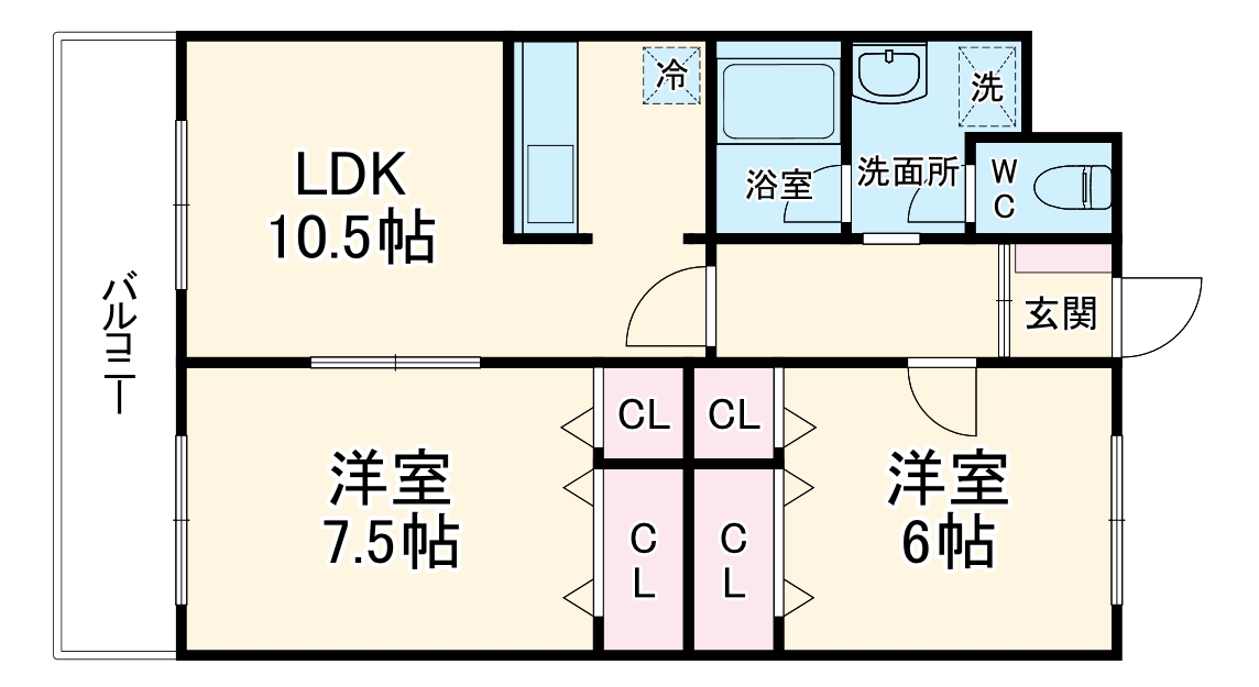 Rainbowほんまの間取り
