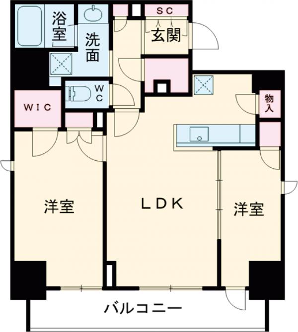コンフォリア板橋区役所前・802号室の間取り