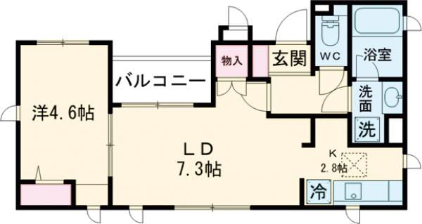 コートヒル南久が原S・103号室の間取り