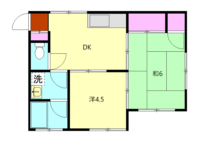 石川ハイツAの間取り