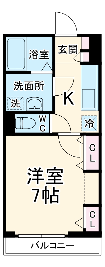 リブリ・井土ヶ谷・101号室の間取り