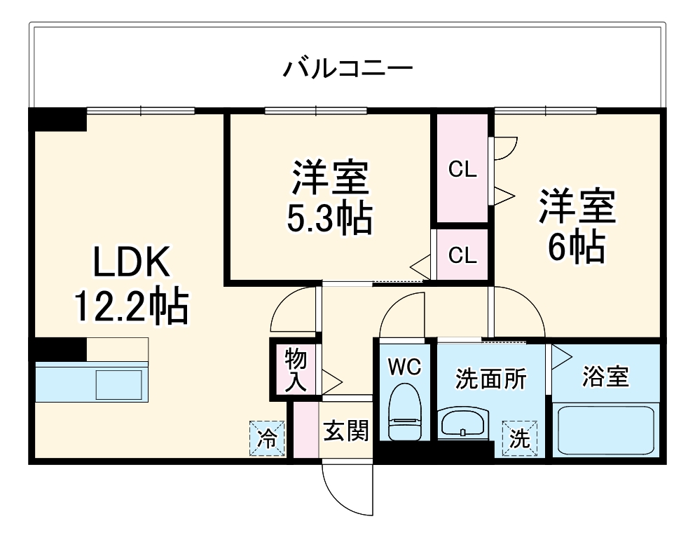 エクセランＴ．Ｔ・102号室の間取り