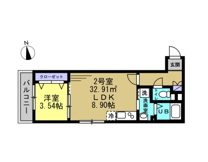 T.T.R新松戸・202号室の間取り