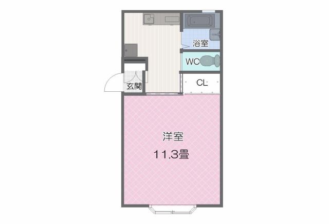 ミューズイン平尾・203号室の間取り