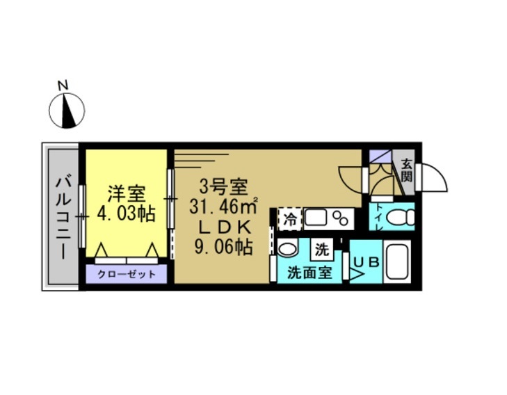 T.T.R新松戸・303号室の間取り