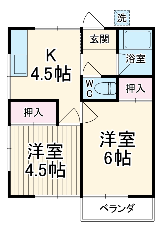 鎌田荘の間取り