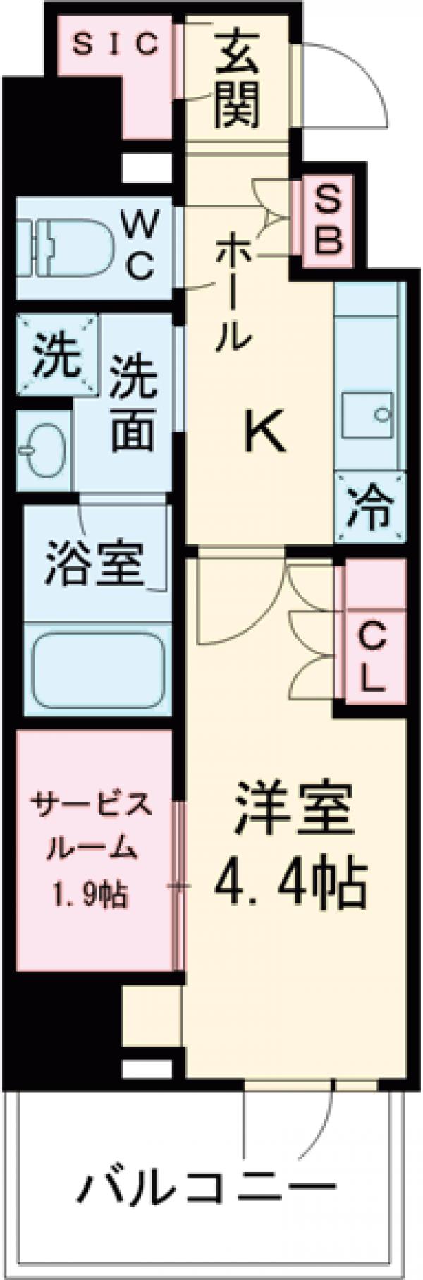 ＡＲＫＭＡＲＫ成増・203号室の間取り