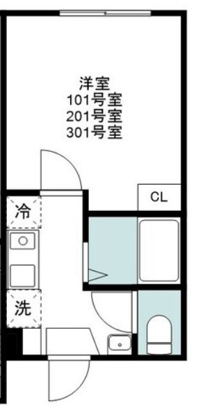 グランハイム蒲田・301号室の間取り