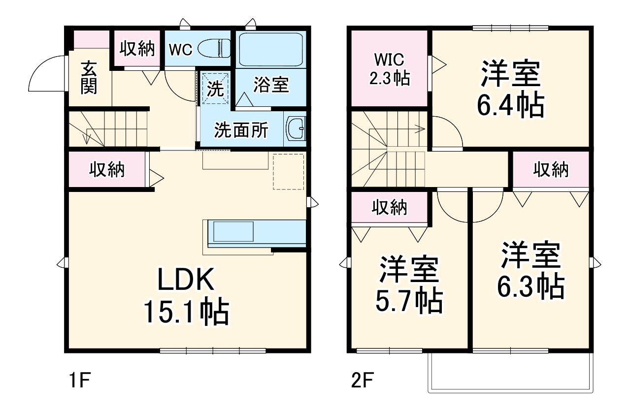 ラシーネ大島・1号室の間取り