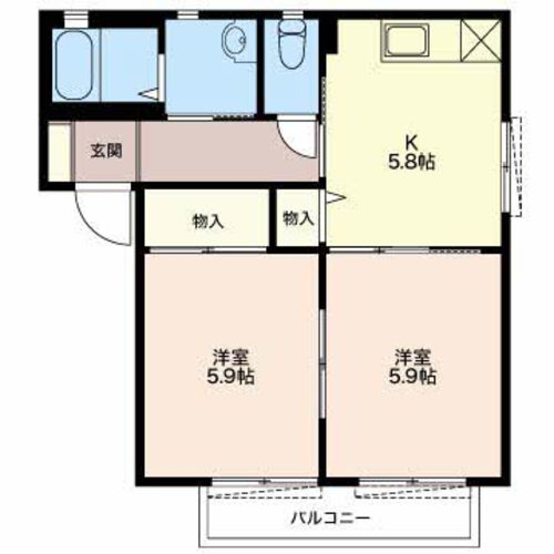 エスペランサ入江Bの間取り