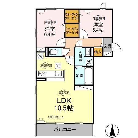 DーROOM飯田町の間取り