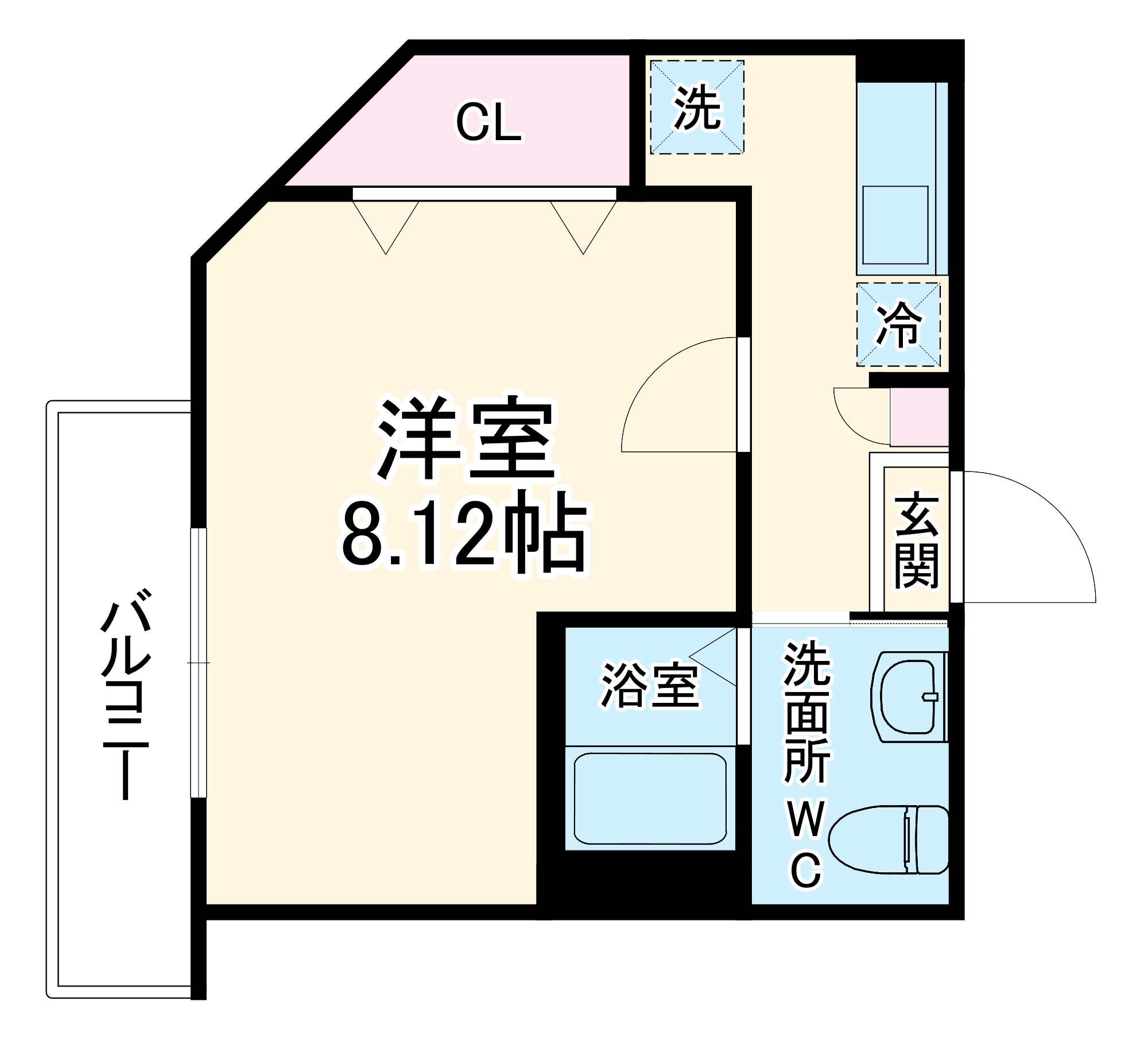 APT新検見川・203号室の間取り