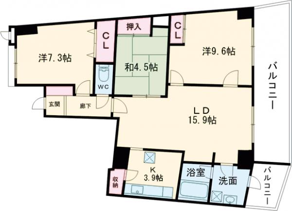 アイランドシティ・インフィニガーデン ノース棟の間取り