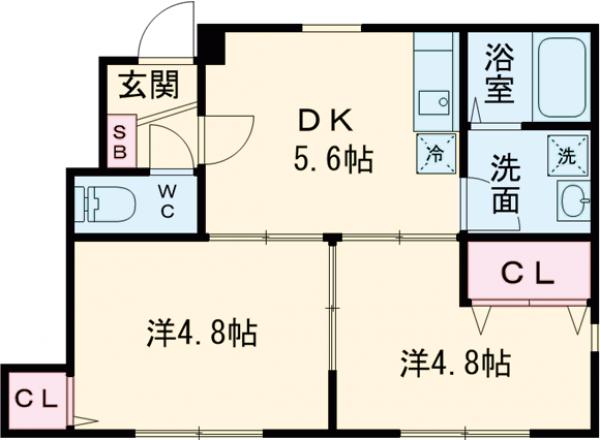 （仮称）是政３丁目計画・101号室の間取り