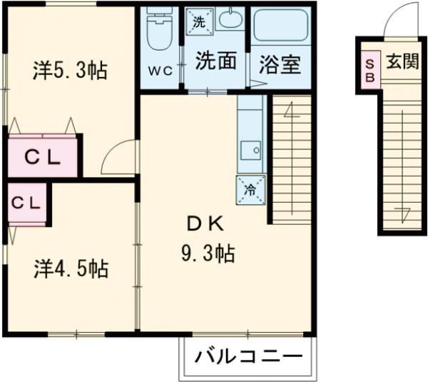 メゾンジェムの間取り