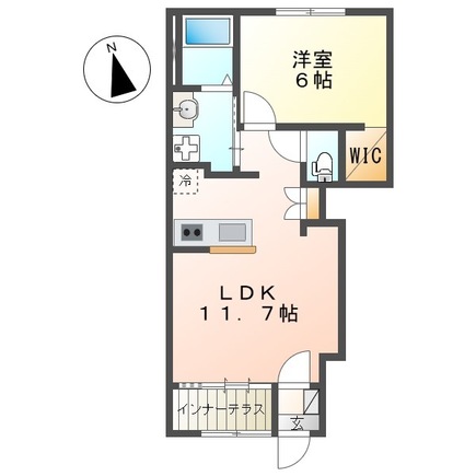 セラン・103号室の間取り