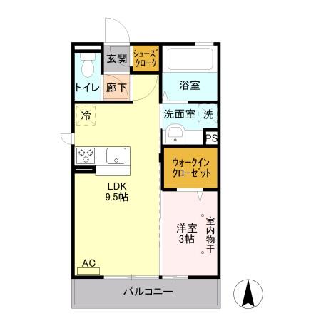Mスカイ Ⅰの間取り