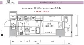 ルフレプレミアム横浜リーヴァ・102号室の間取り