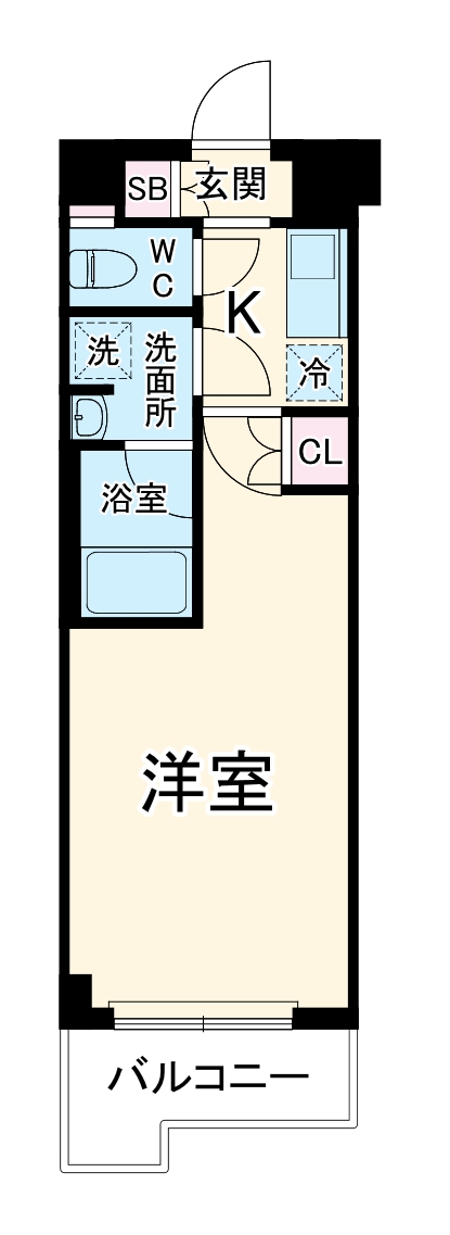 ルーブル武蔵新城七番館・101号室の間取り