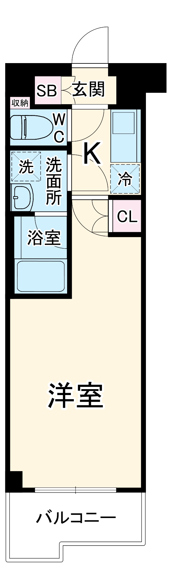 ルーブル武蔵新城七番館・204号室の間取り