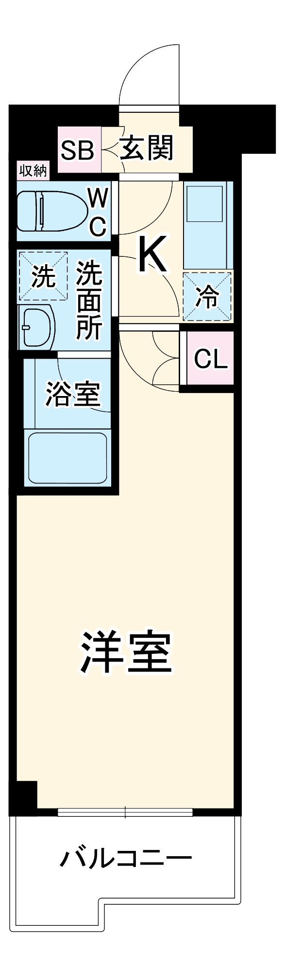 ルーブル武蔵新城七番館・301号室の間取り
