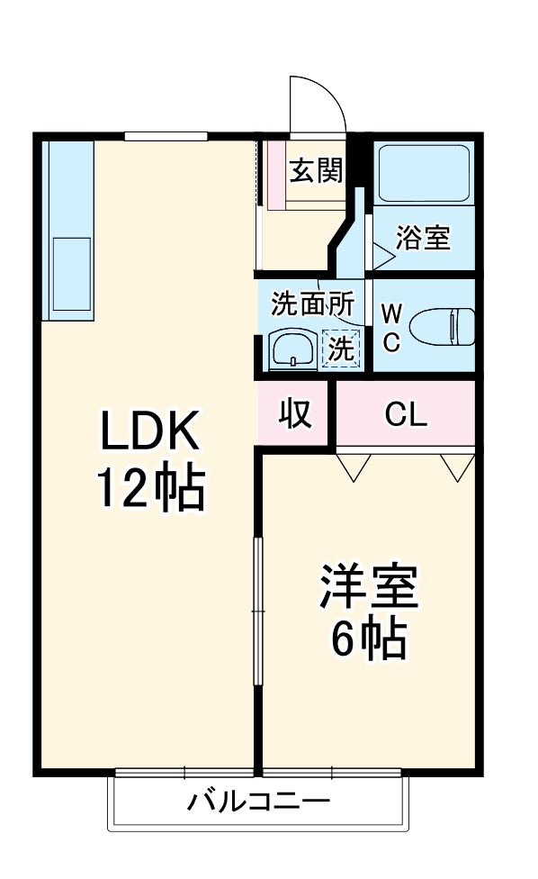 シティフラット大畑 Bの間取り