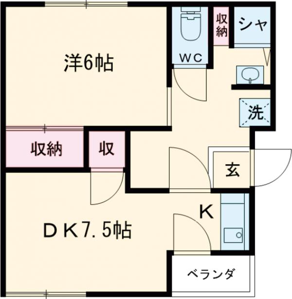 サンケーコーポ小宮（Ａ～Ｃ）・A202号室の間取り