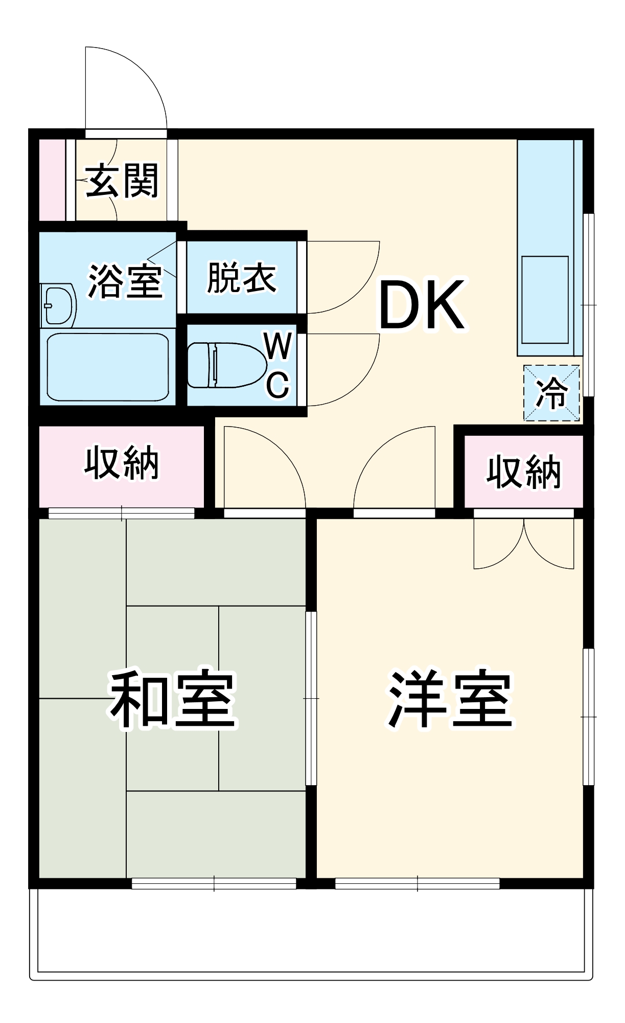 ゼフィールマンションB棟の間取り