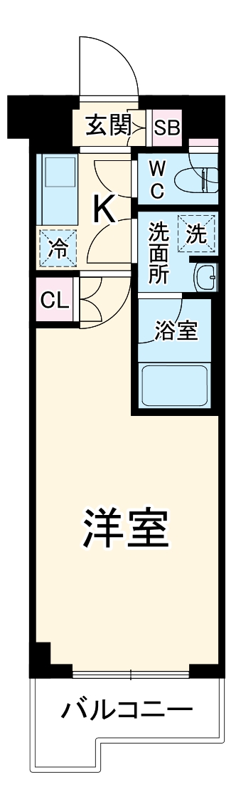 ルーブル武蔵新城七番館・410号室の間取り
