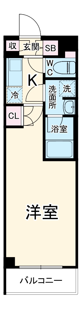 ルーブル武蔵新城七番館・207号室の間取り