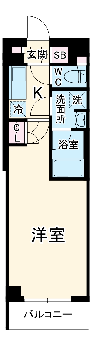 ルーブル武蔵新城七番館・211号室の間取り