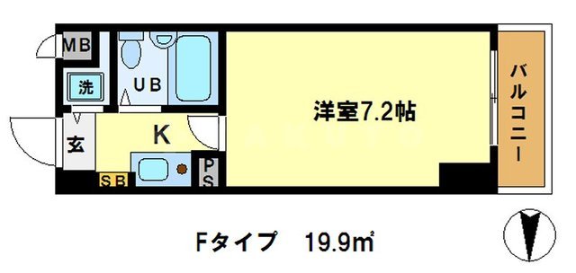 アルテハイム二条城・707号室の間取り