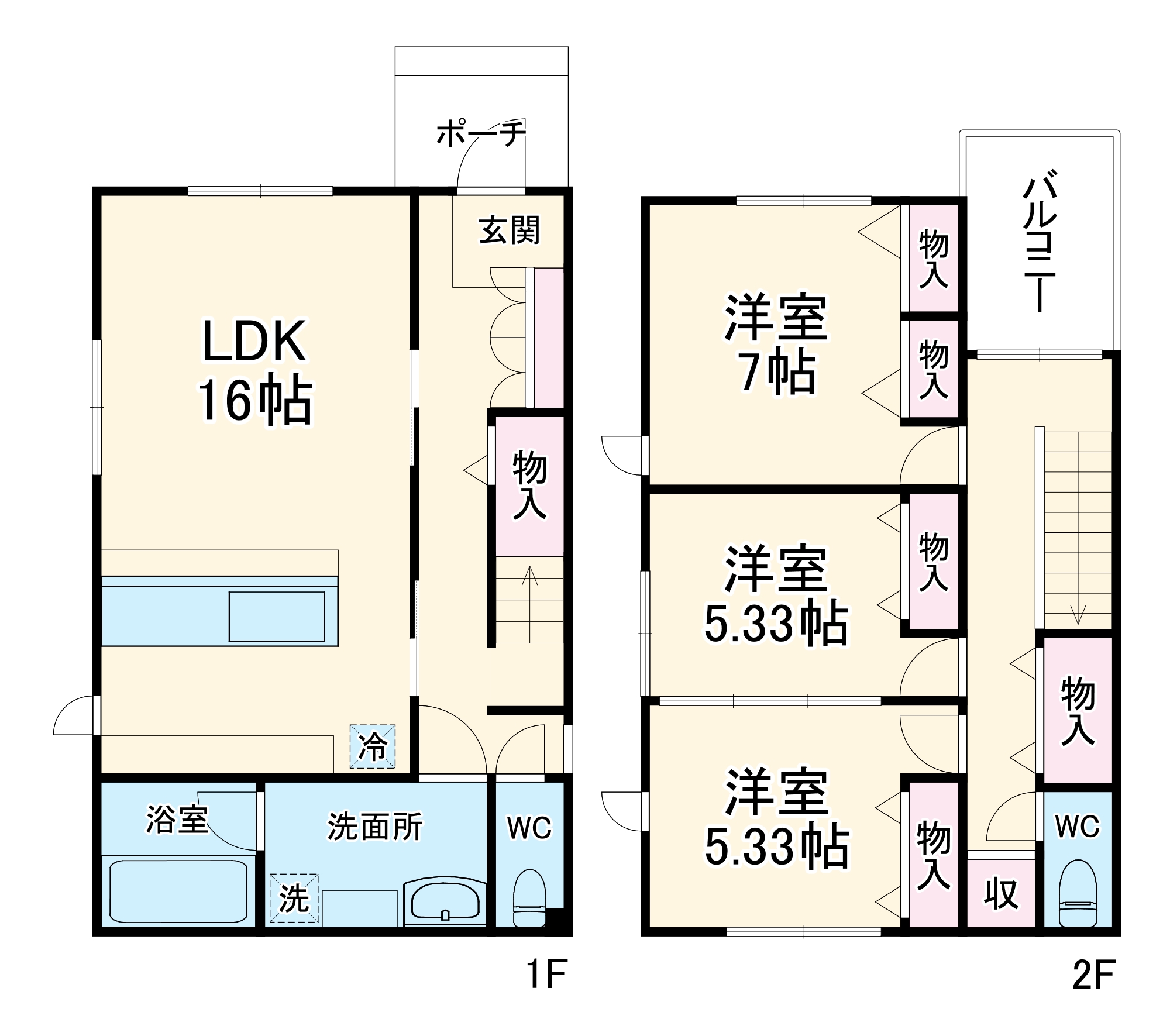 豊中市服部本町二丁目戸建(4号地)の間取り