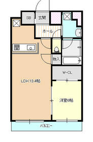 ライドリンク王子神谷・302号室の間取り