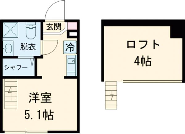 シェ ル サンキエム 堀切・102号室の間取り