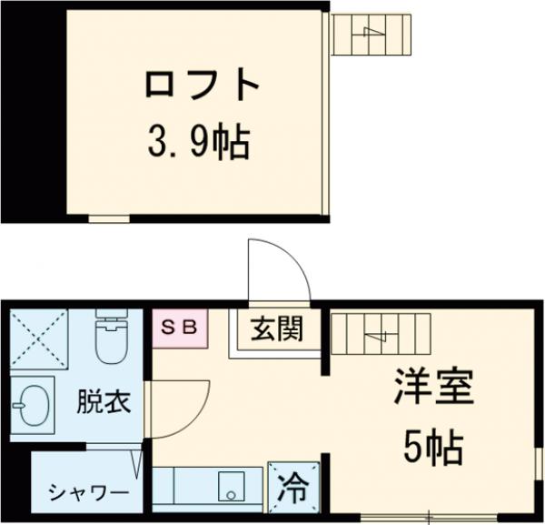 シェ ル サンキエム 堀切・206号室の間取り