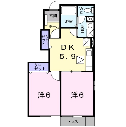 アビタシオンNⅡの間取り