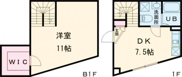 仮）宮坂町PJ・103号室の間取り