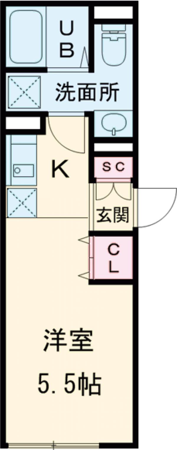 仮）宮坂町PJ・201号室の間取り