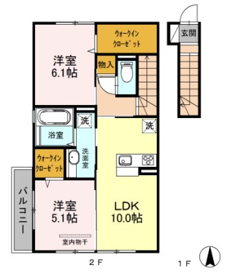 セピアパレス Bの間取り