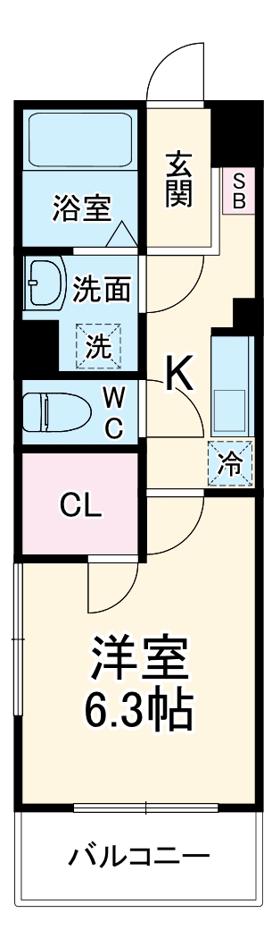 カレッジヒルズDの間取り